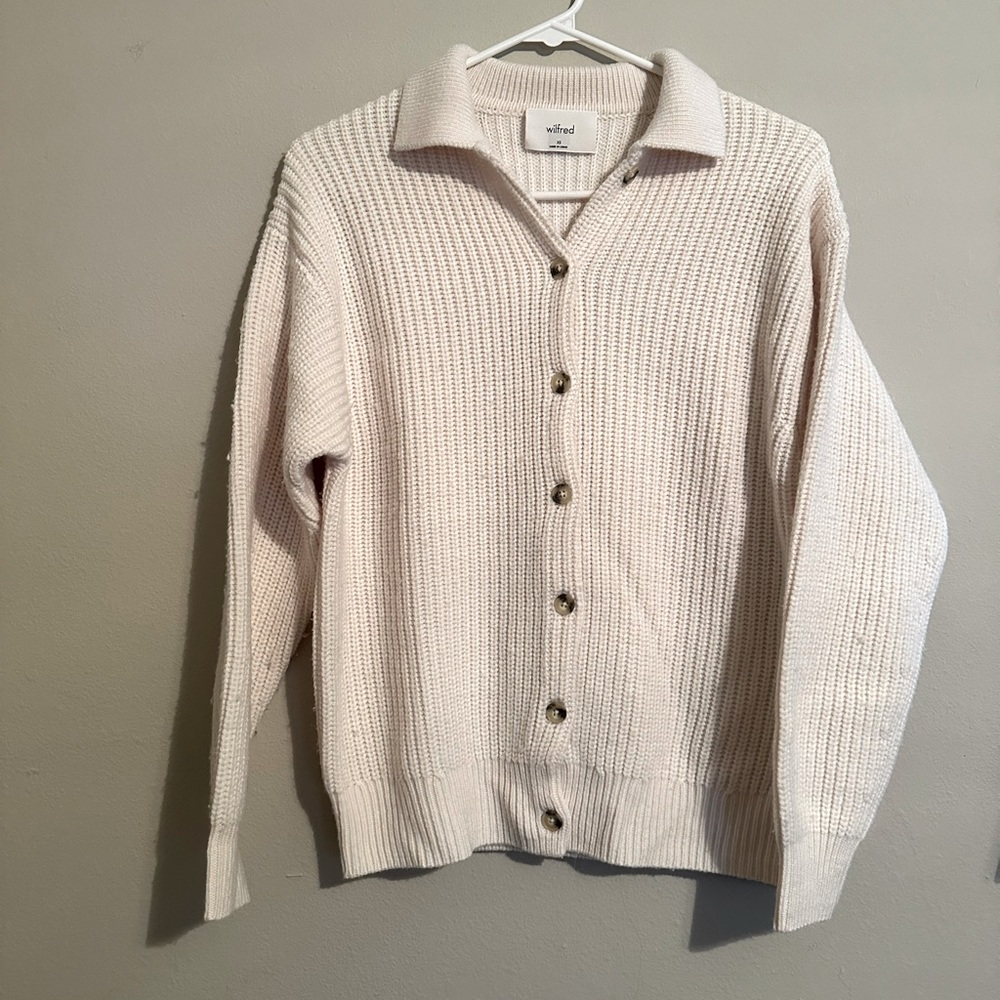 Aritzia Wilfred Button Up Cardigan Sweater